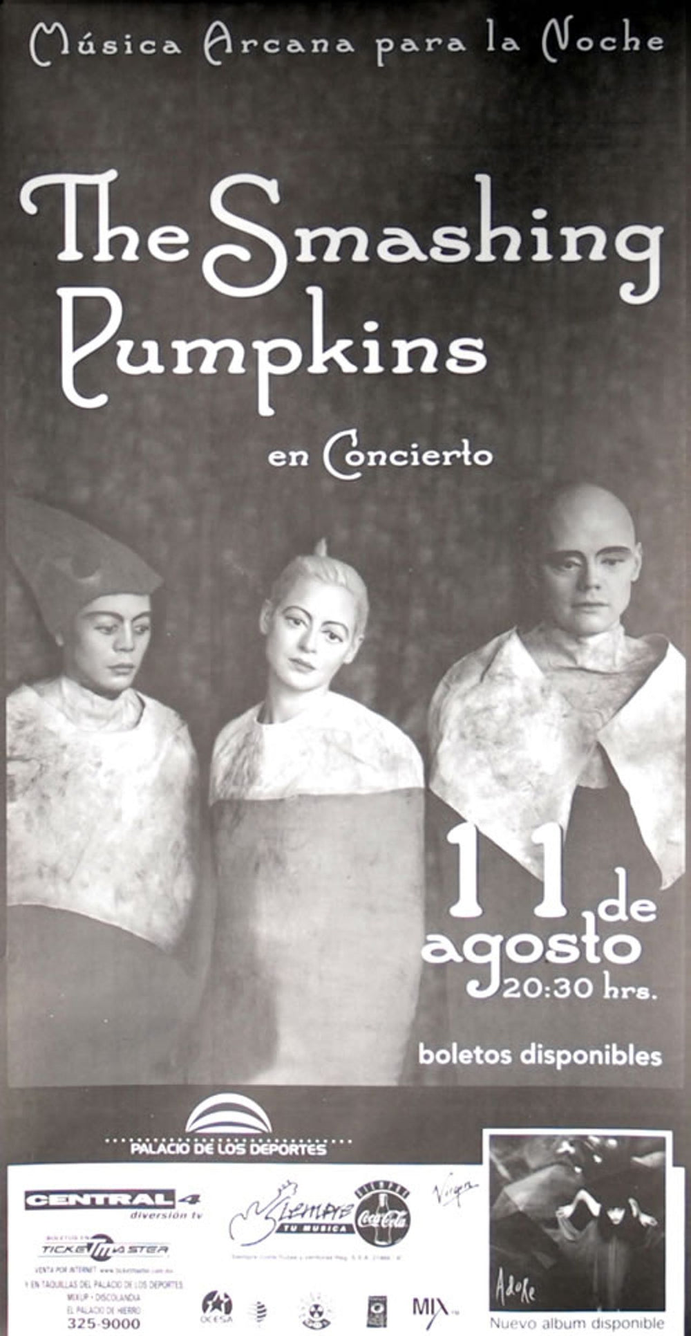 Smashing Pumpkins Palacio De Los Deportes Mexican poster TOUR POSTER