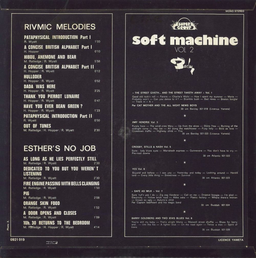 Soft Machine Vol 2 French vinyl LP album (LP record)