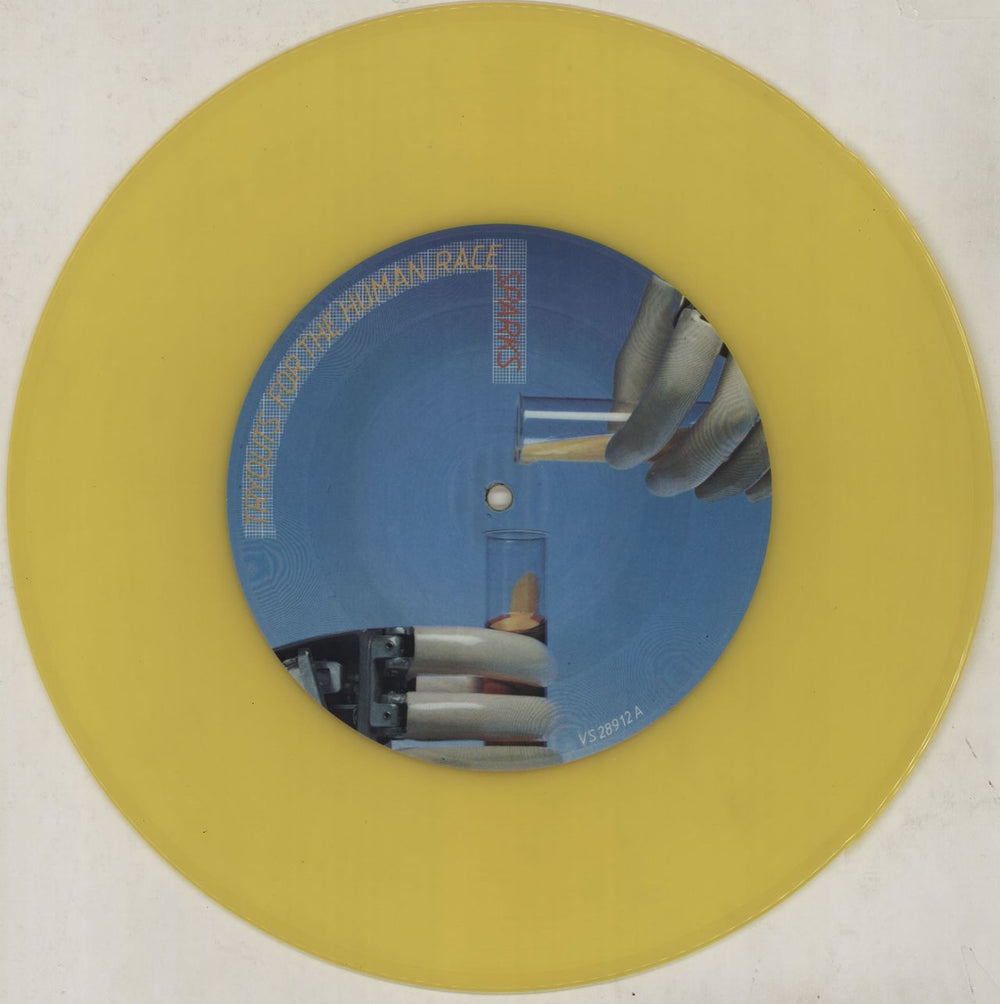 Sparks Tryouts For The Human Race - Yellow Vinyl UK 12" vinyl single (12 inch record / Maxi-single) SPA12TR41695