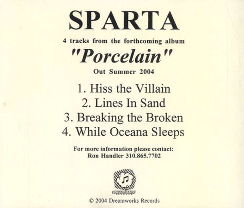 Sparta Porcelain Sampler US CD-R acetate SP9CRPO547850