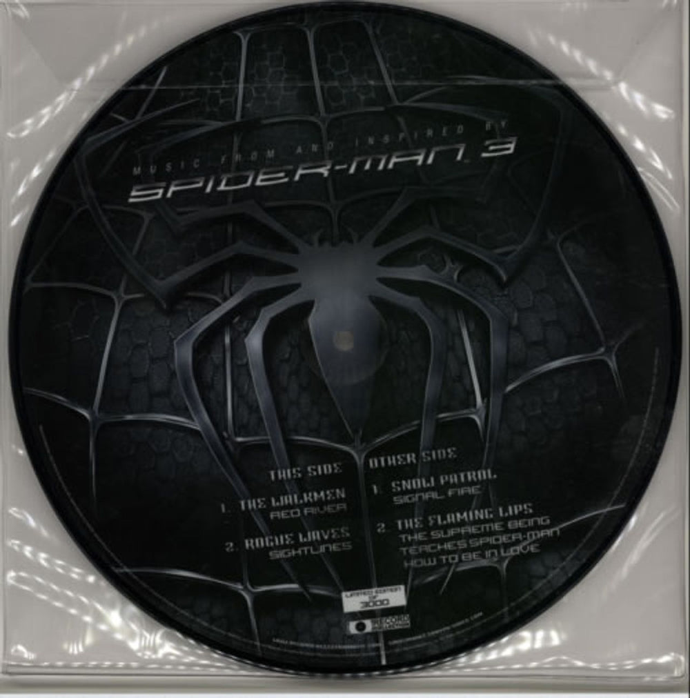 Spiderman Music From And Inspired By Spiderman 3 US Promo 10" Vinyl Picture Disc (10 inch Record Single) XPJ1PMU623934