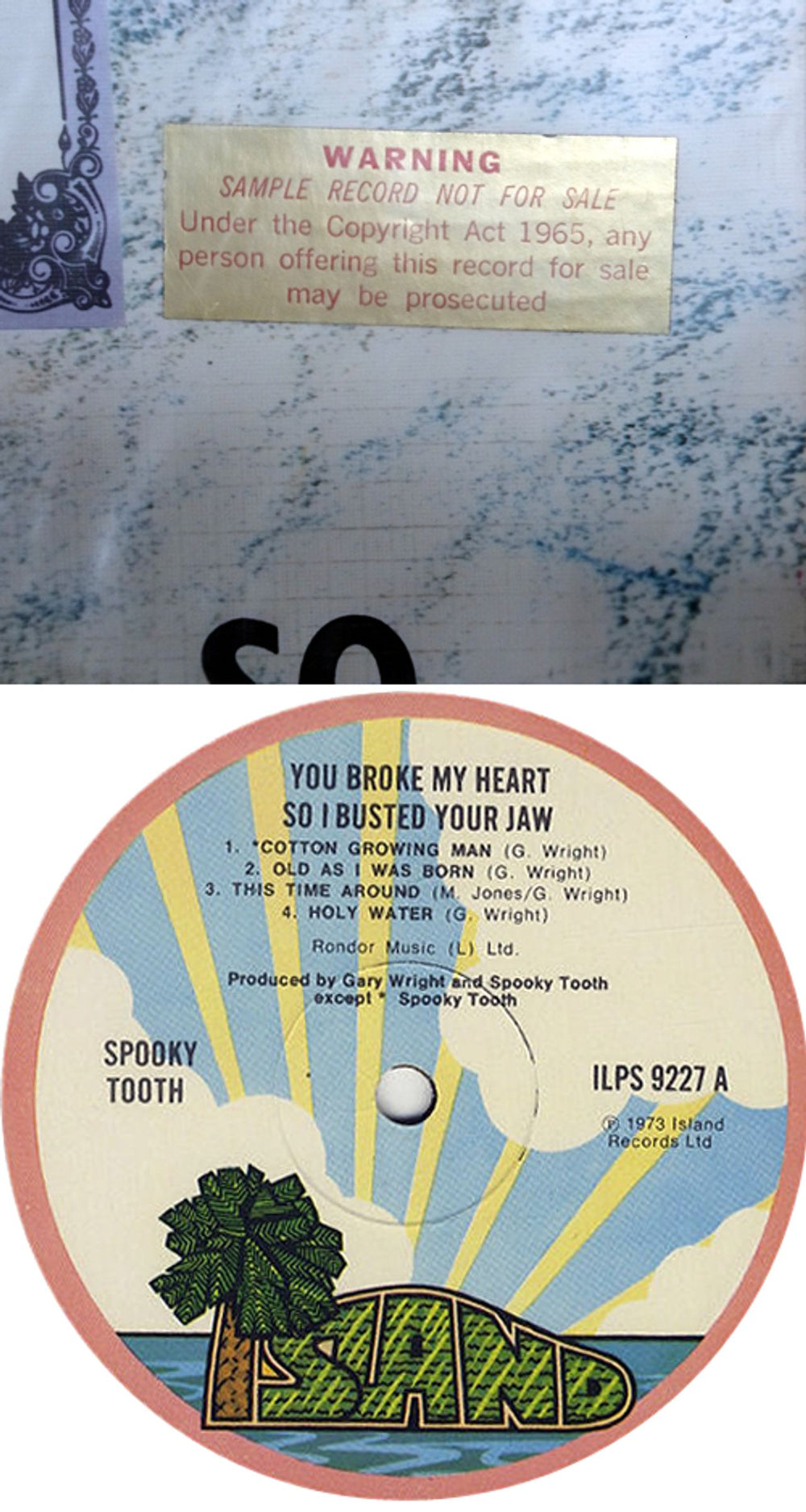 Spooky Tooth You Broke My Heart So... - Sample UK vinyl LP album (LP record) OOKLPYO616181