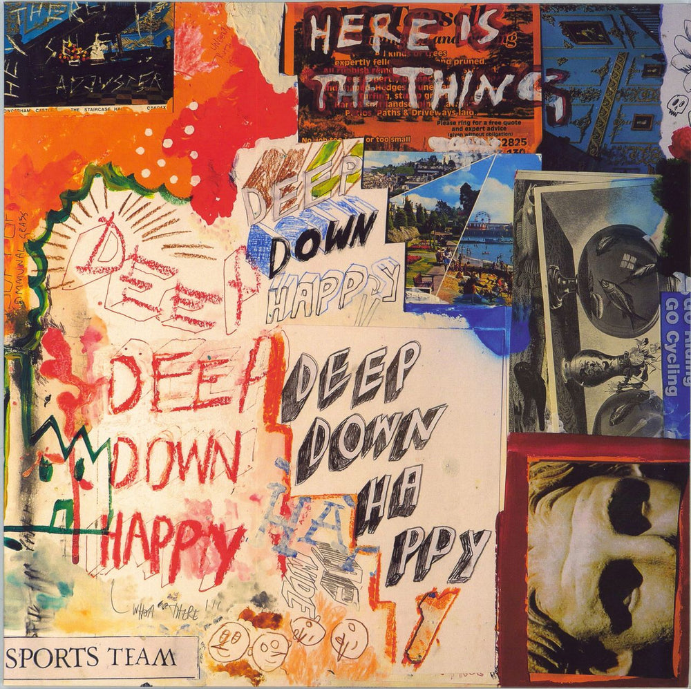 Sports Team Deep Down Happy - Orange Vinyl UK vinyl LP album (LP record) 0869214