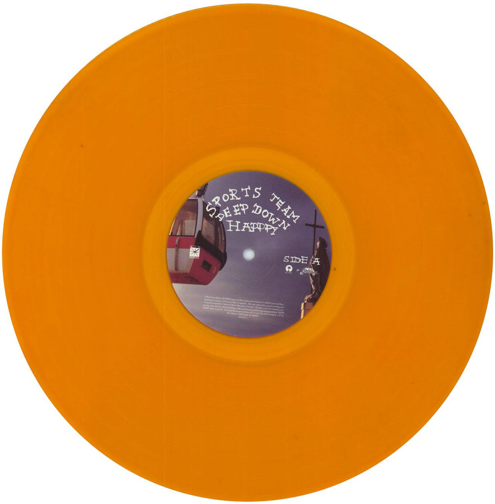 Sports Team Deep Down Happy - Orange Vinyl UK vinyl LP album (LP record) 1T3LPDE800147