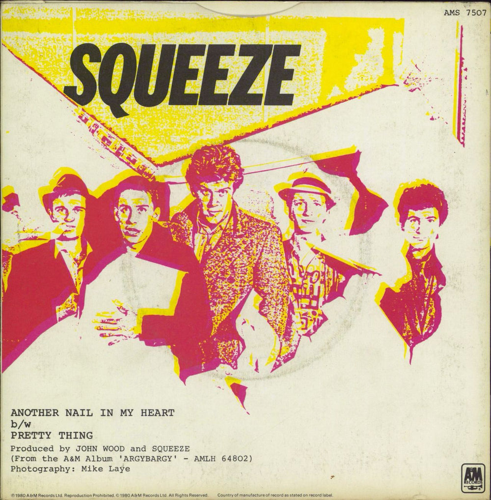 Squeeze Another Nail In My Heart - P/S - Clear - EX UK 7" vinyl single (7 inch record / 45)