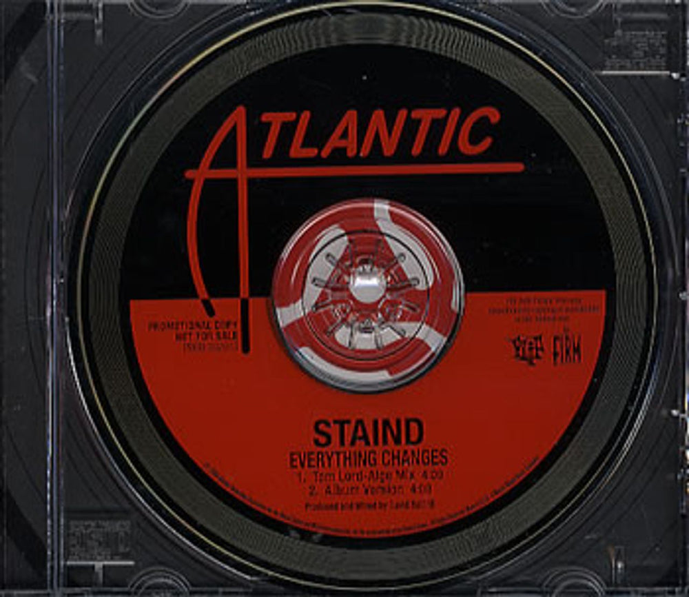 Staind Everything Changes US Promo CD single (CD5 / 5") PRCD302013