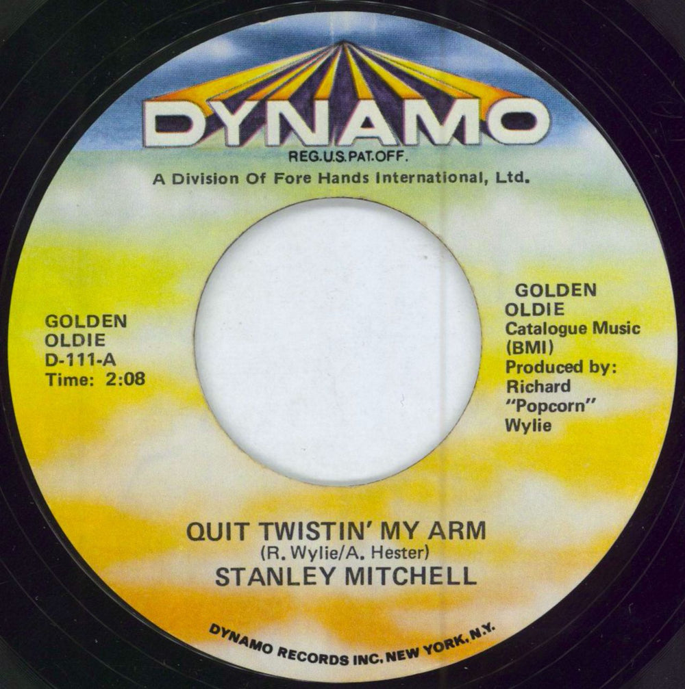 Stanley Mitchell Quit Twistin' My Arm US 7" vinyl single (7 inch record / 45) D111