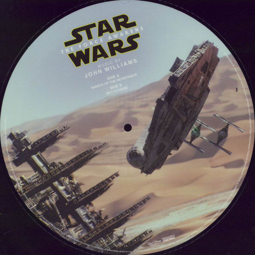 Star Wars March of The Resistance/Rey's Theme US 10" Vinyl Picture Disc (10 inch Record Single)