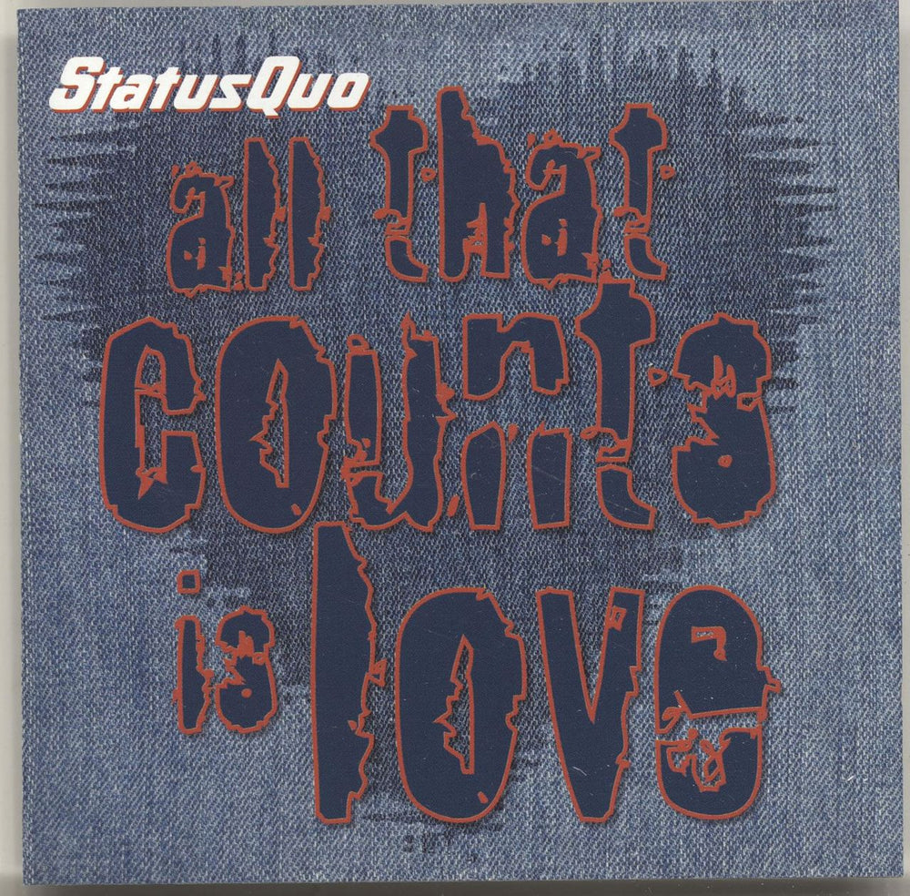 Status Quo All That Counts Is Love UK 2-CD single set (Double CD single) QUO2SAL340414