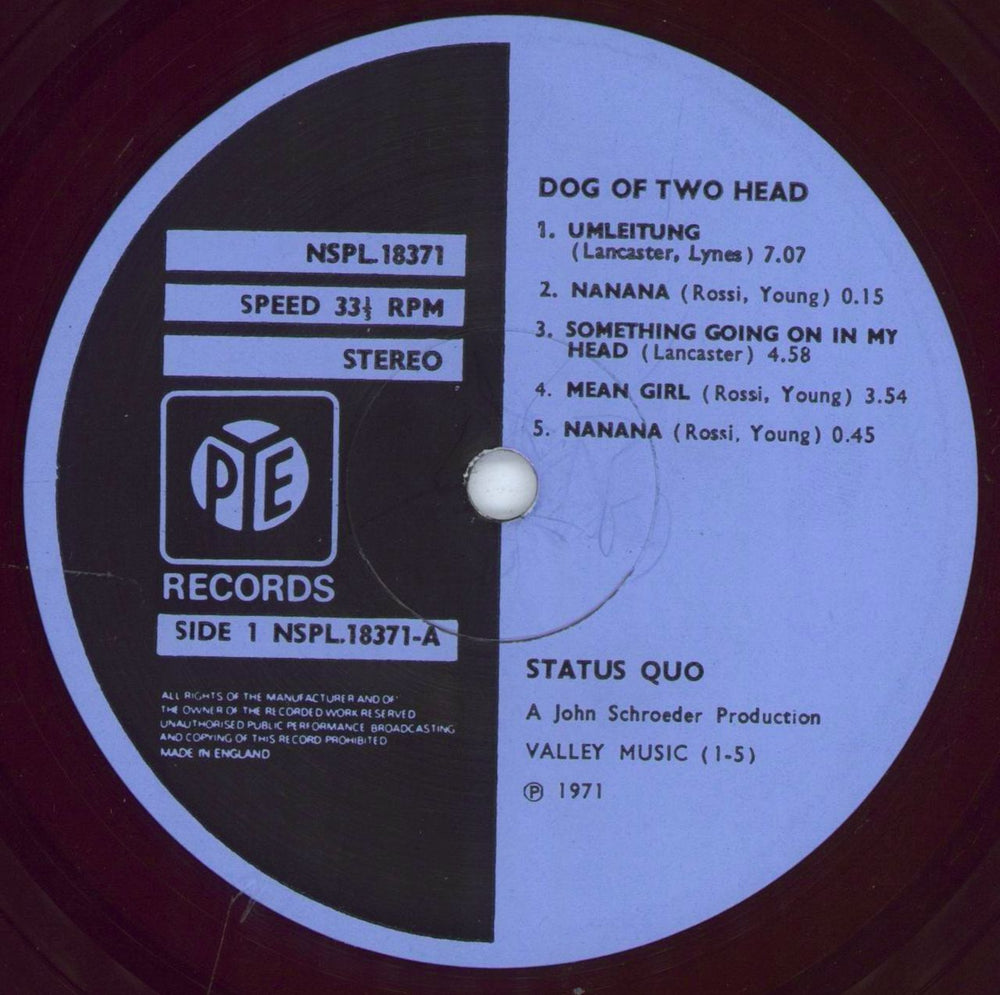 Status Quo Dog Of Two Head - 1st - EX UK vinyl LP album (LP record) QUOLPDO466889