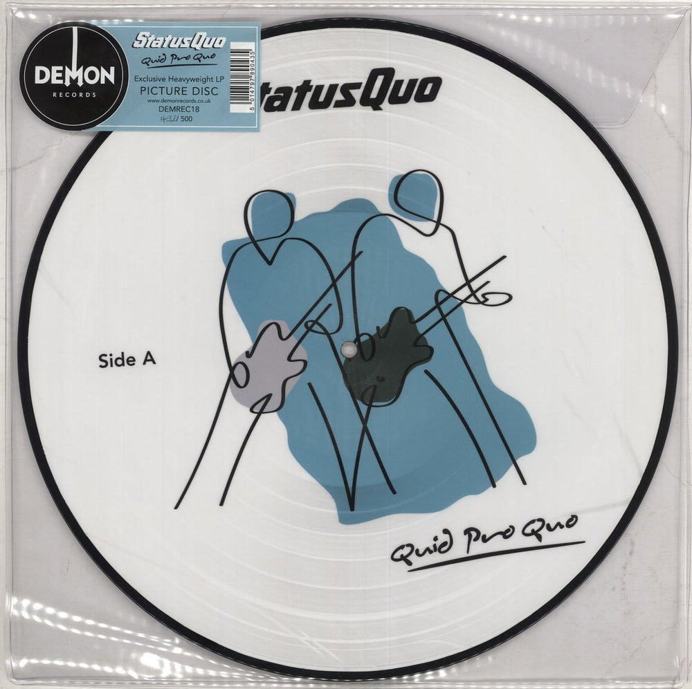 Status Quo Quid Pro Quo UK picture disc LP (vinyl picture disc album) DEMREC18