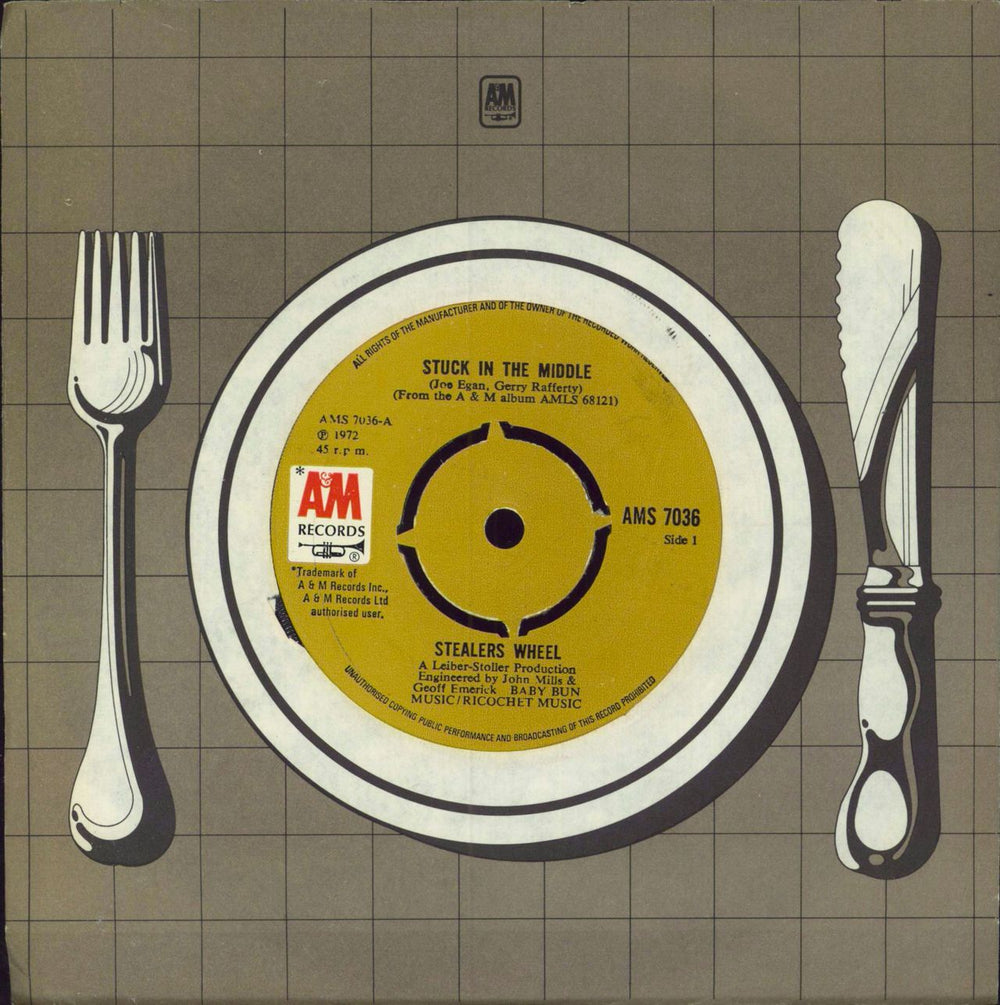 Stealers Wheel Stuck In The Middle - 4pr UK 7" vinyl single (7 inch record / 45) AMS7036