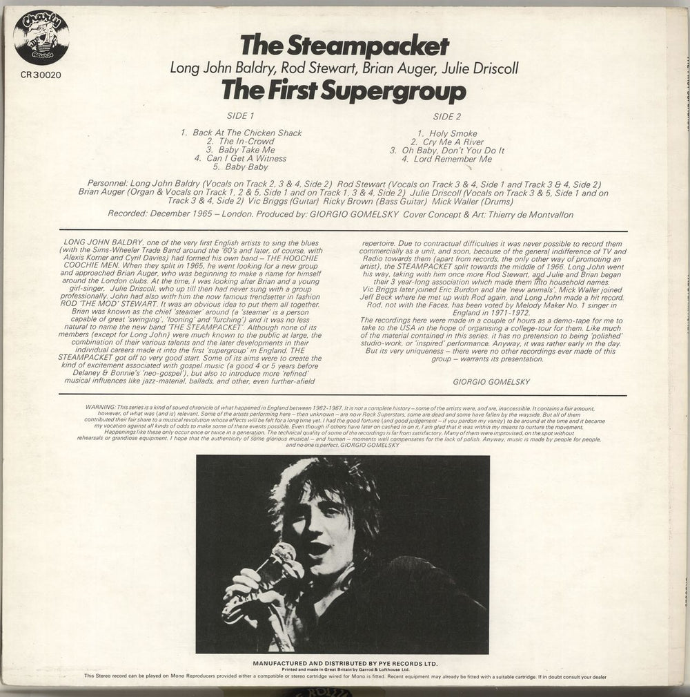 Steampacket The First Supergroup UK vinyl LP album (LP record)