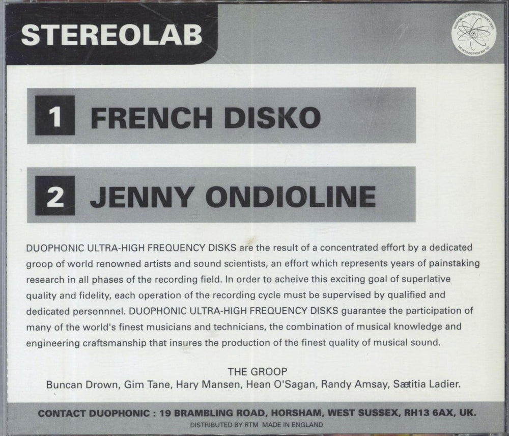 Stereolab French Disko - Hand-Painted UK CD single (CD5 / 5")