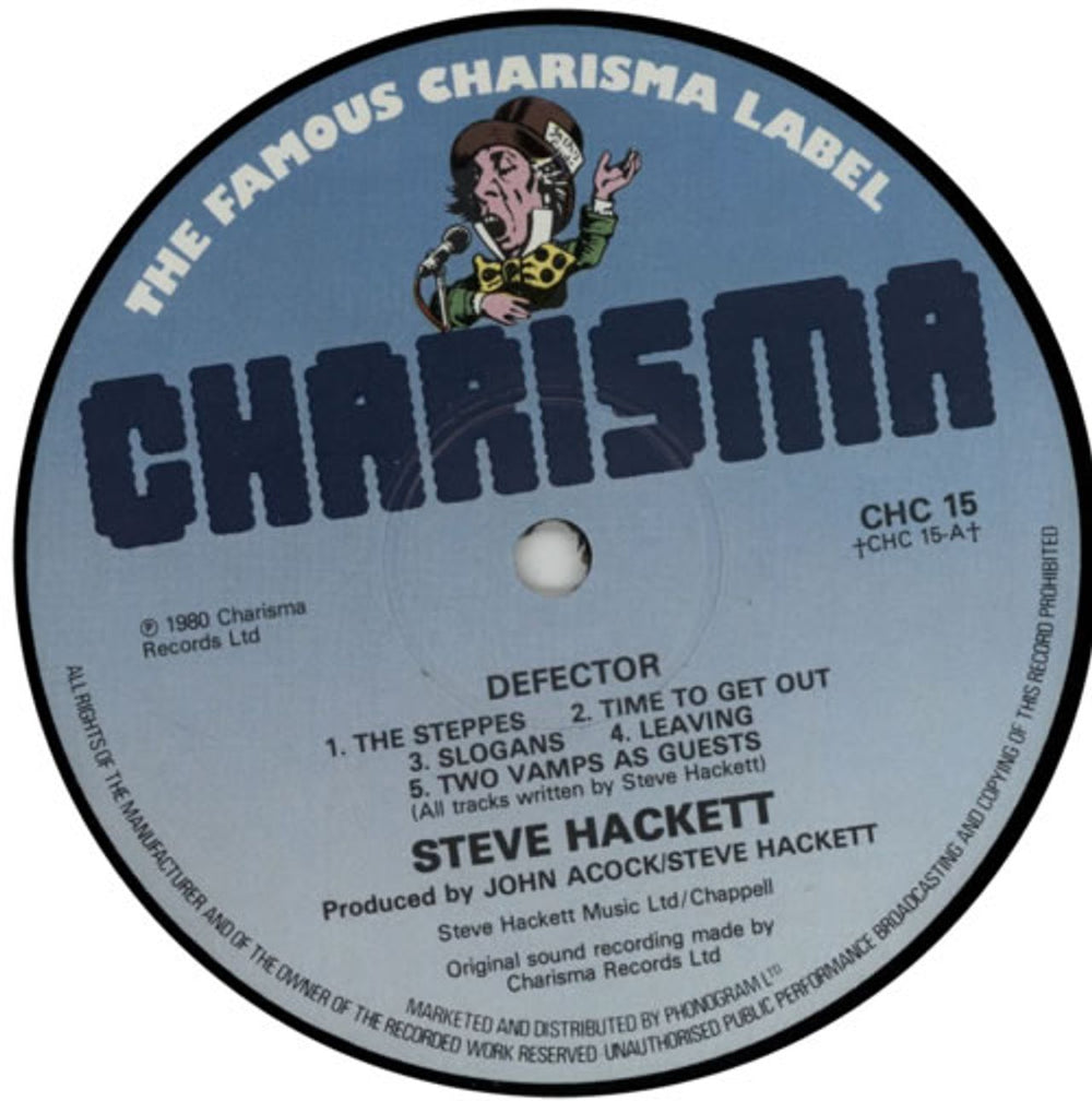 Steve Hackett Defector UK vinyl LP album (LP record) SVELPDE402117