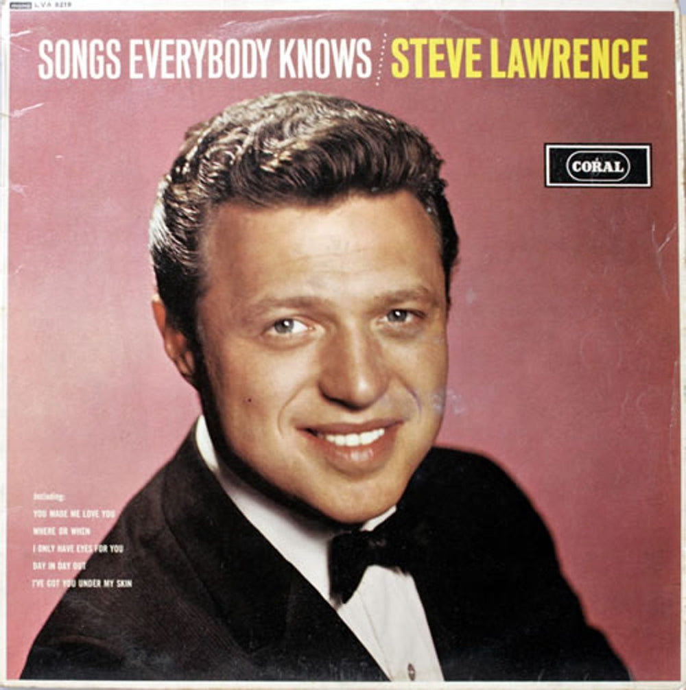 Steve Lawrence Songs Everybody Knows UK vinyl LP album (LP record) LVA9219