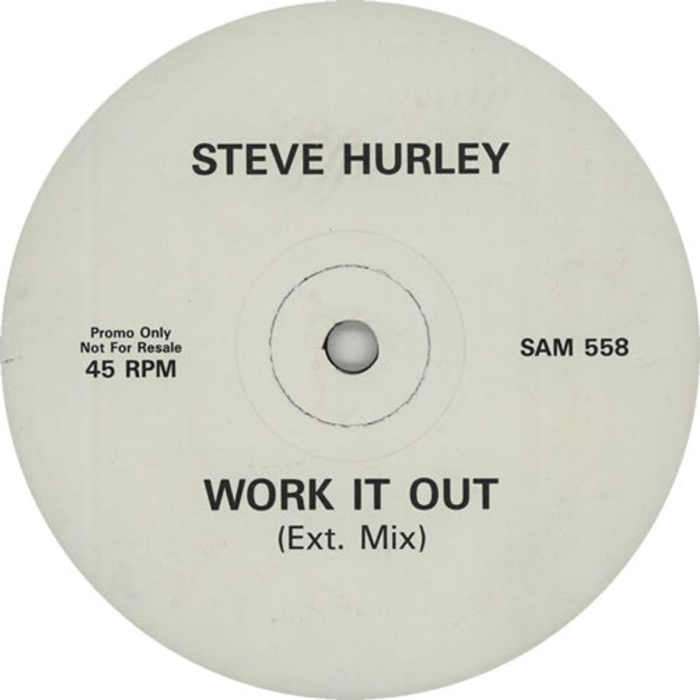 Steve Silk Hurley Work It Out UK Promo 12" vinyl single (12 inch record / Maxi-single) SAM558