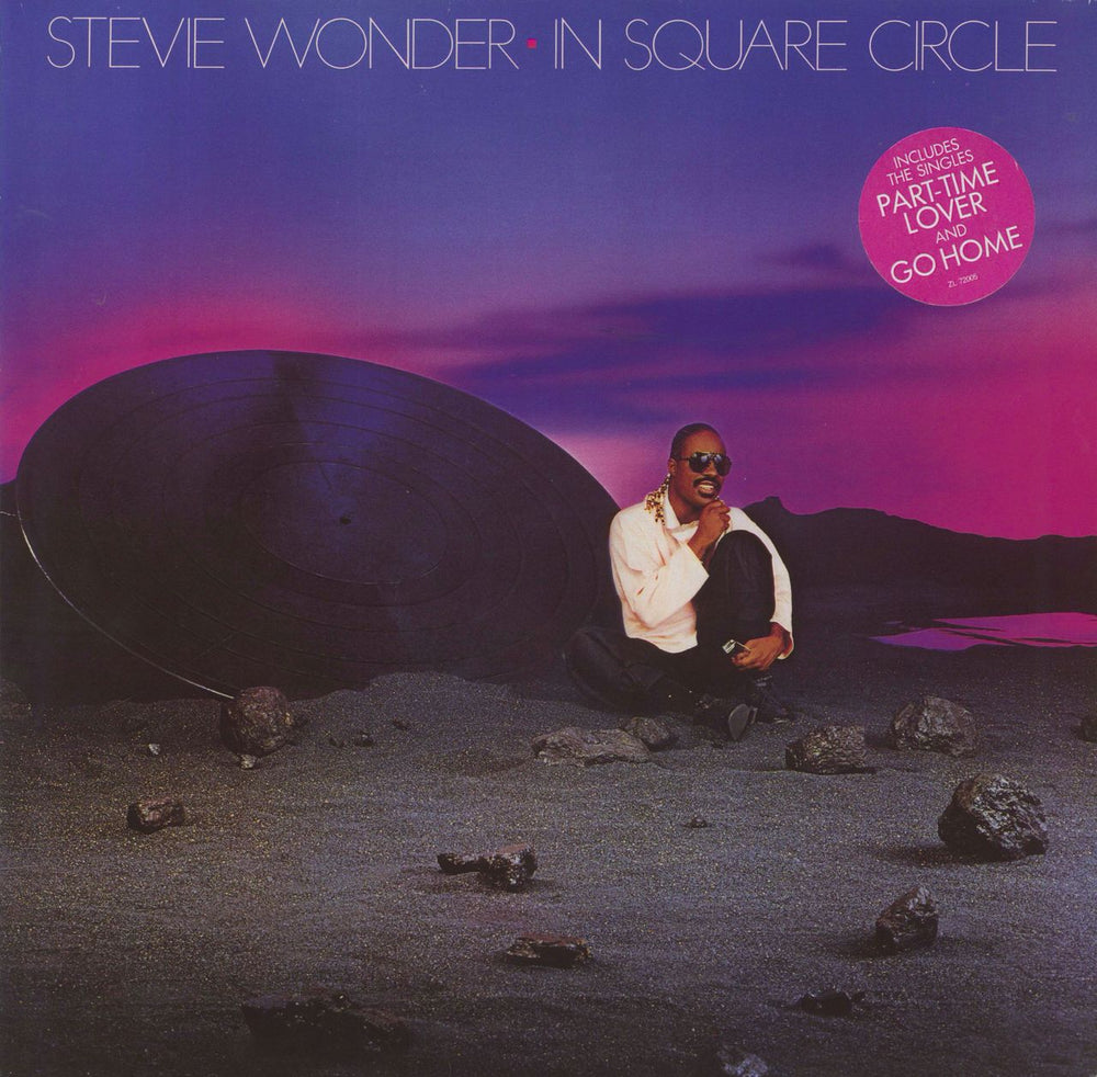 Stevie Wonder In Square Circle - Hype Stickered Sleeve German vinyl LP album (LP record) ZL72005