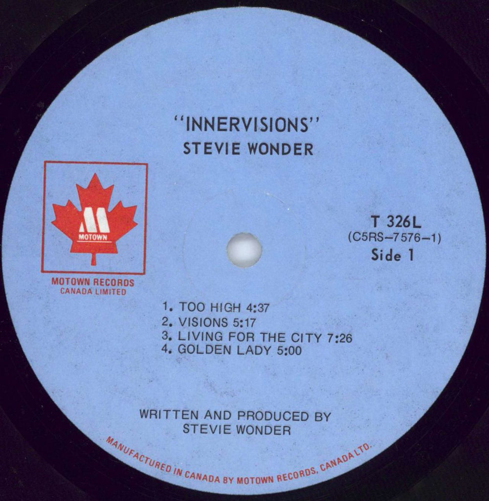 Stevie Wonder Innervisions Canadian vinyl LP album (LP record) STWLPIN773072