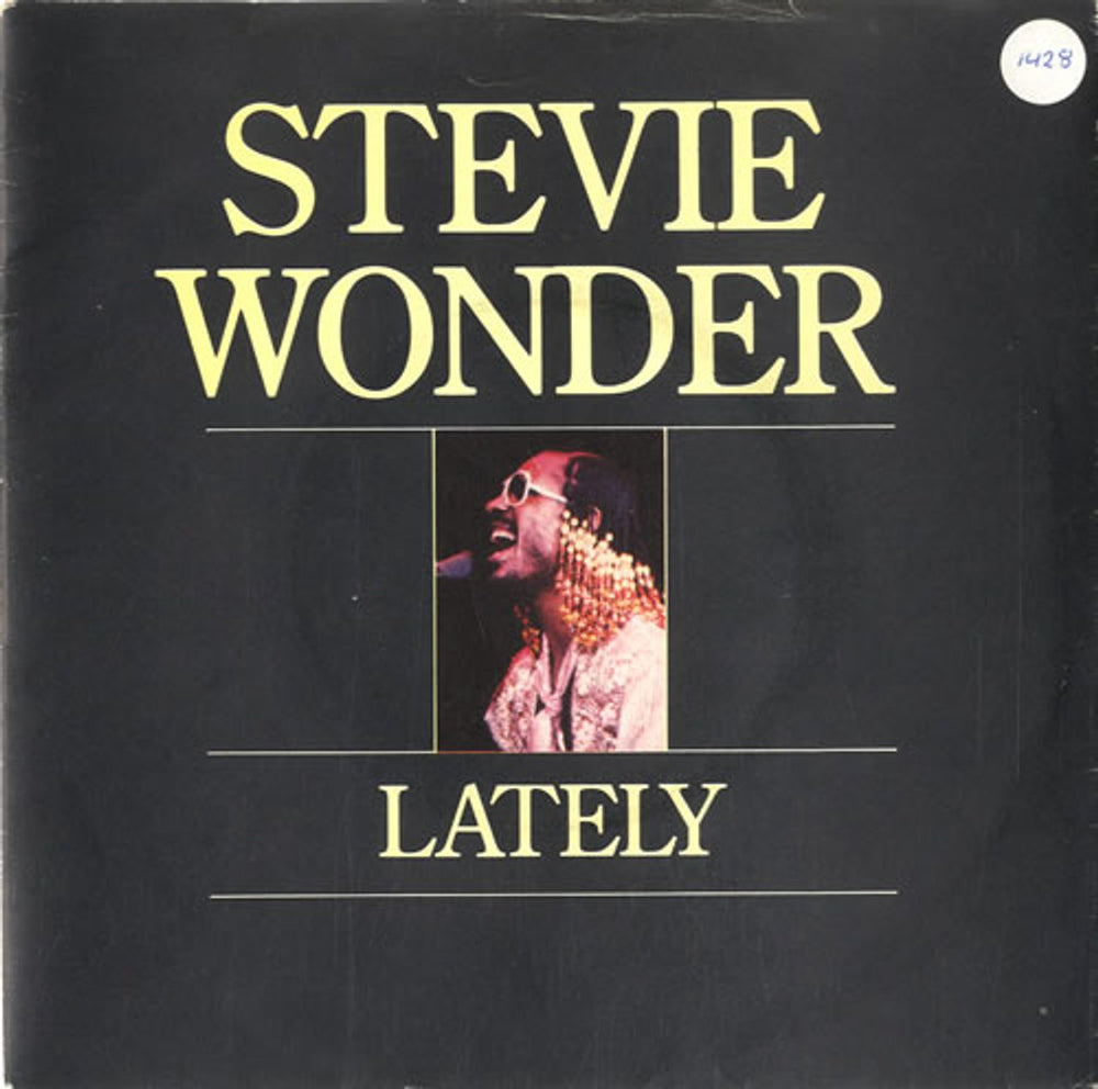 Stevie Wonder Lately - 4 prong + Sleeve UK 7" vinyl single (7 inch record / 45) TMG1226