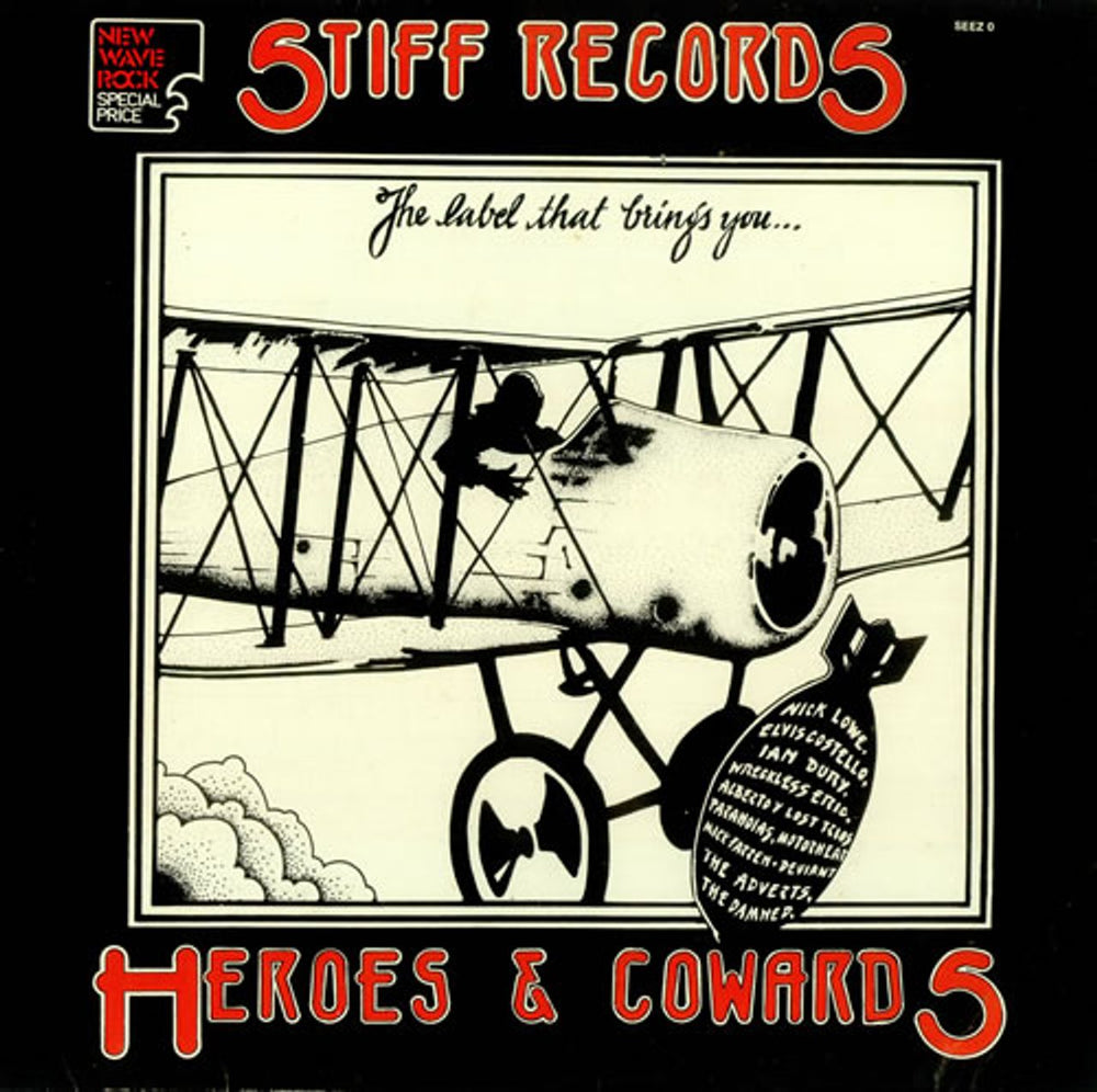 Stiff Records Heroes & Cowards Italian vinyl LP album (LP record) SEEZ0