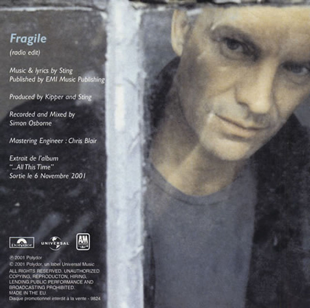 Sting Fragile French Promo CD single (CD5 / 5") STIC5FR200234