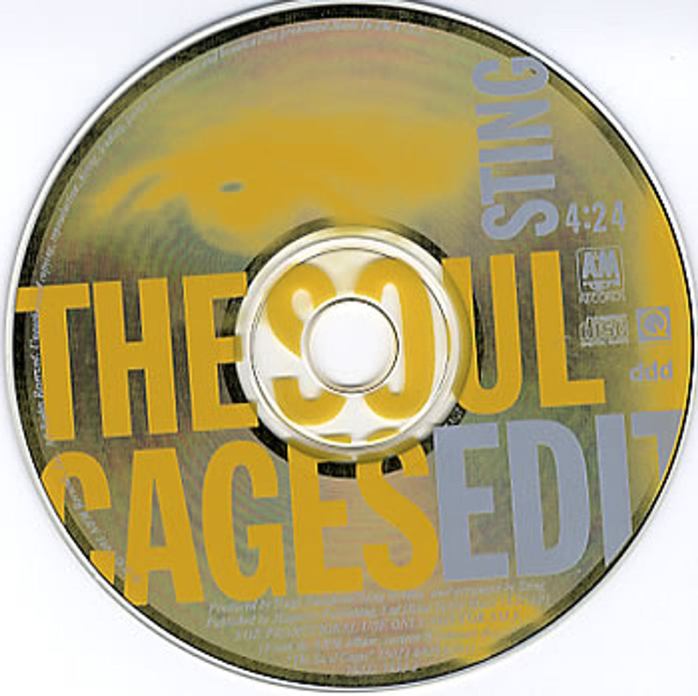 Sting The Soul Cages US Promo CD single (CD5 / 5") STIC5TH18352