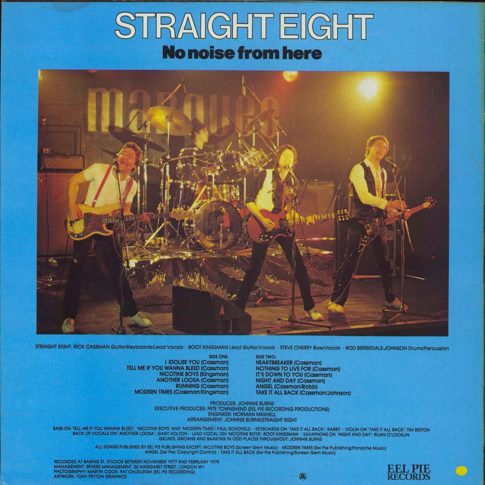 Straight Eight No Noise From Here - Autographed UK vinyl LP album (LP record)