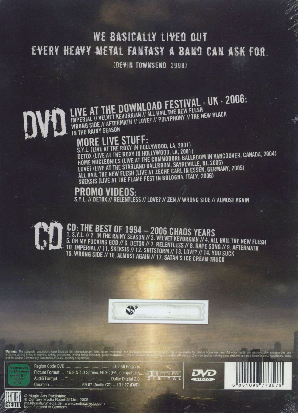 Strapping Young Lad 1994-2006 Chaos Years - DVD + CD & Poster German DVD 5051099773578