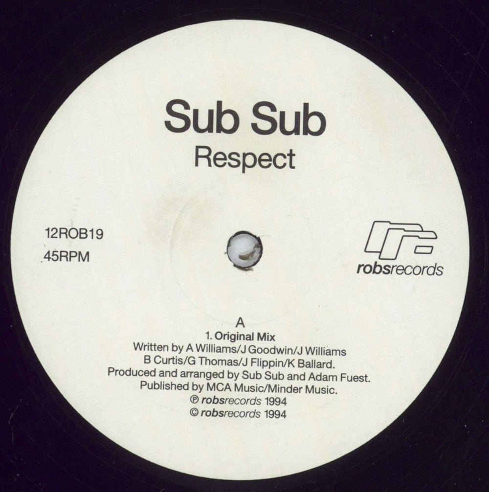 Sub Sub Respect UK 12" vinyl single (12 inch record / Maxi-single) S.S12RE827020