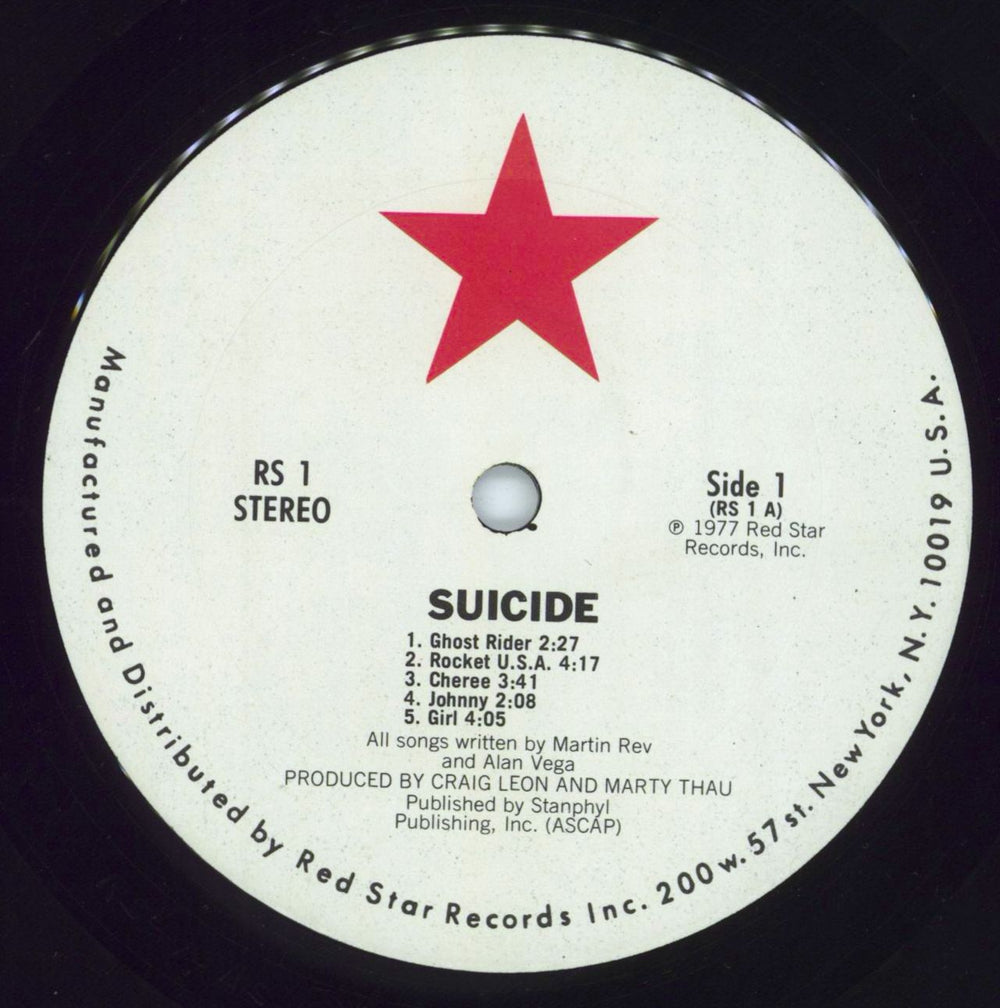 Suicide Suicide - 1st US vinyl LP album (LP record) SUDLPSU786354