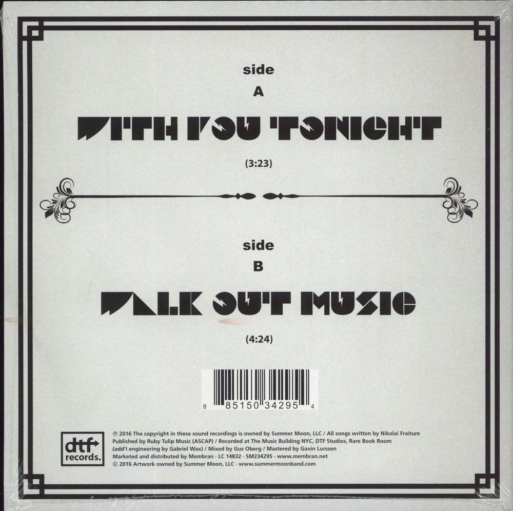 Summer Moon With You Tonight - Sealed US 7" vinyl single (7 inch record / 45) 885150342954