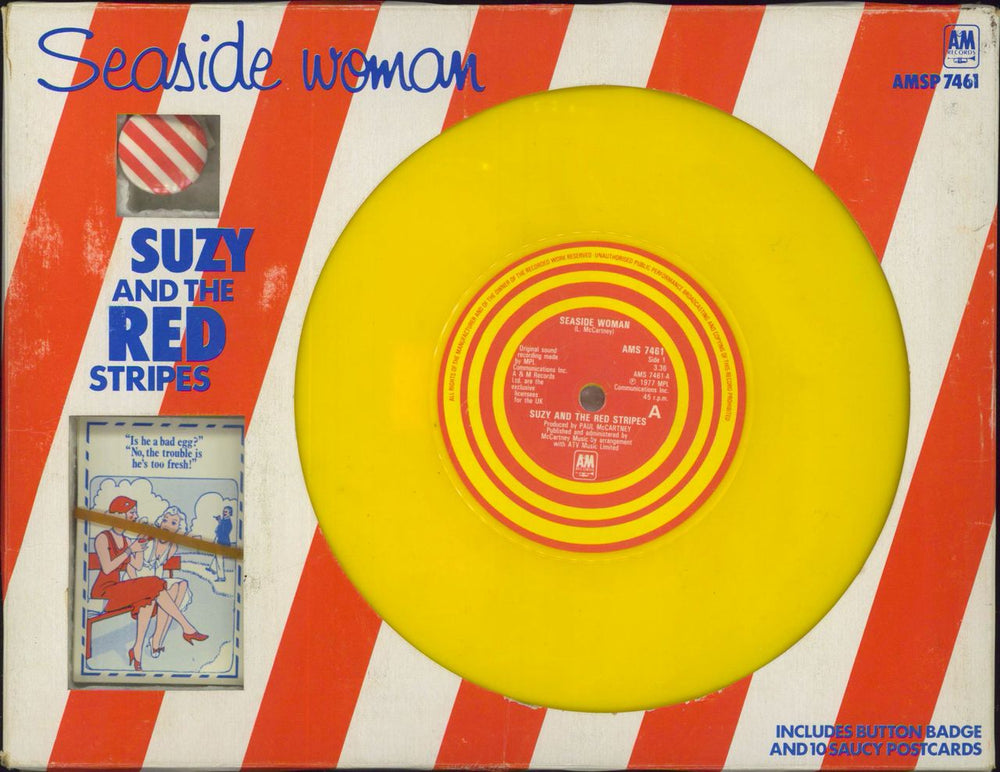 Suzy And The Red Stripes Seaside Woman - Box UK 7" vinyl single (7 inch record / 45) AMSP7461