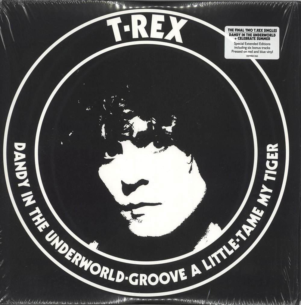 T-Rex / Tyrannosaurus Rex Dandy In The Underworld / Celebrate Summer - Red & Blue Vinyl UK 10" vinyl single (10 inch record) DEMREC465