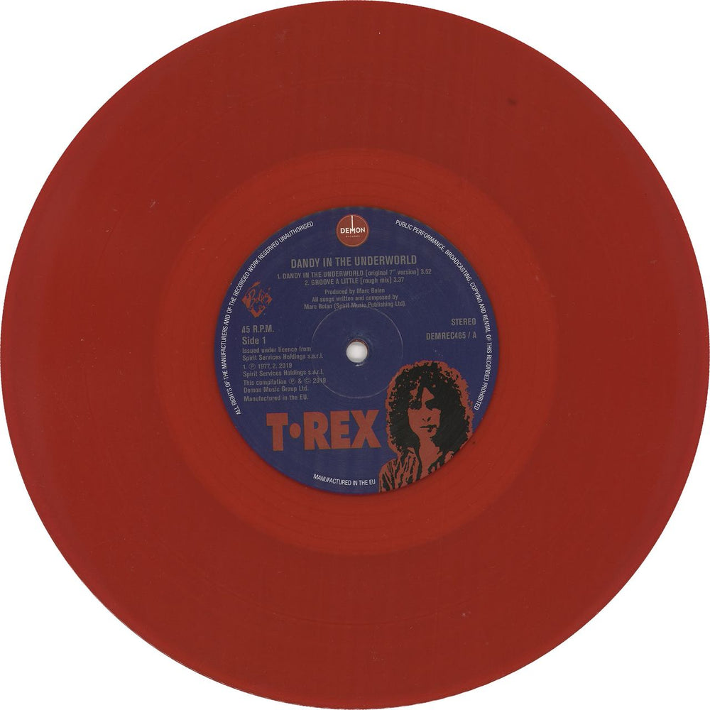 T-Rex / Tyrannosaurus Rex Dandy In The Underworld / Celebrate Summer - Red & Blue Vinyl UK 10" vinyl single (10 inch record) REX10DA745392