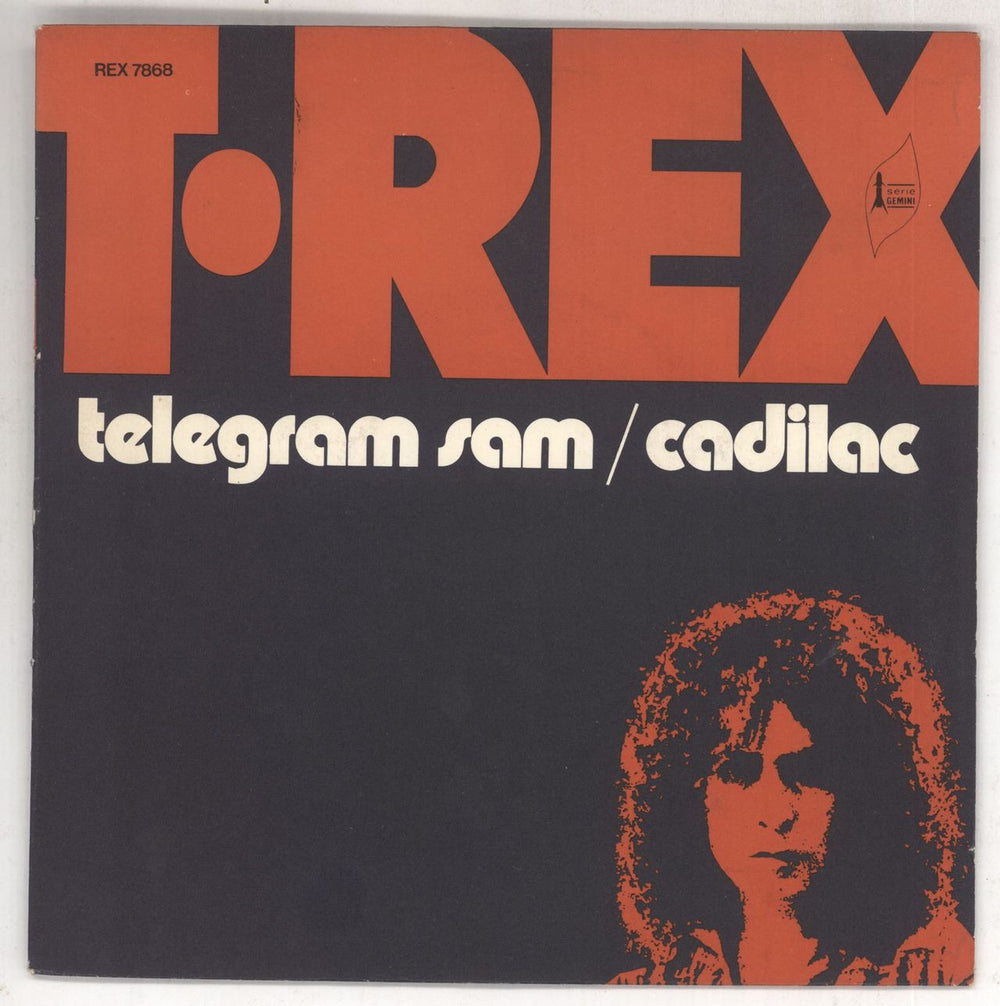 T-Rex / Tyrannosaurus Rex Telegram Sam + Sleeve French 7" vinyl single (7 inch record / 45) REX7868