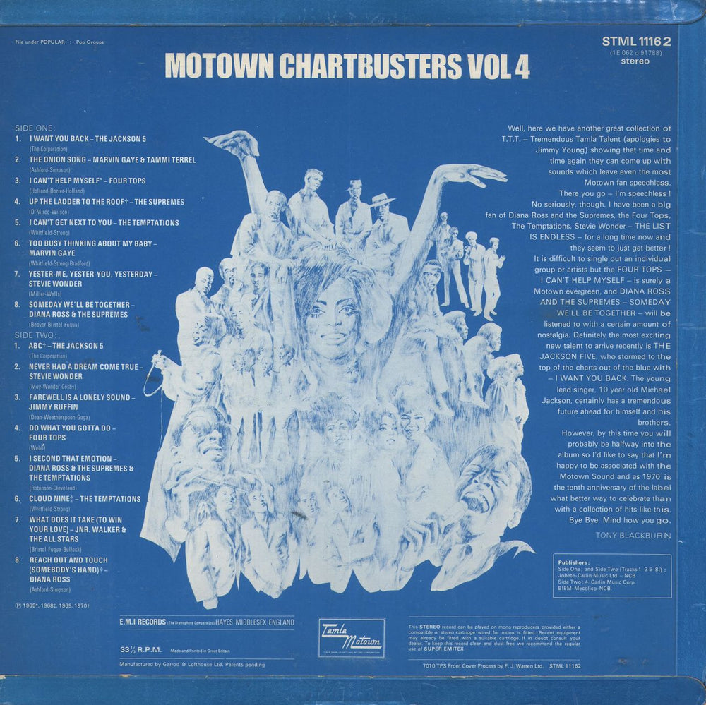 Tamla Motown Motown Chartbusters Vol. 4 UK vinyl LP album (LP record)