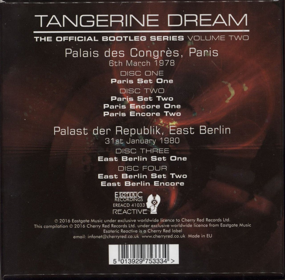 Tangerine Dream The Bootleg Box Set: Vol. 2 UK CD Album Box Set 5013929753334