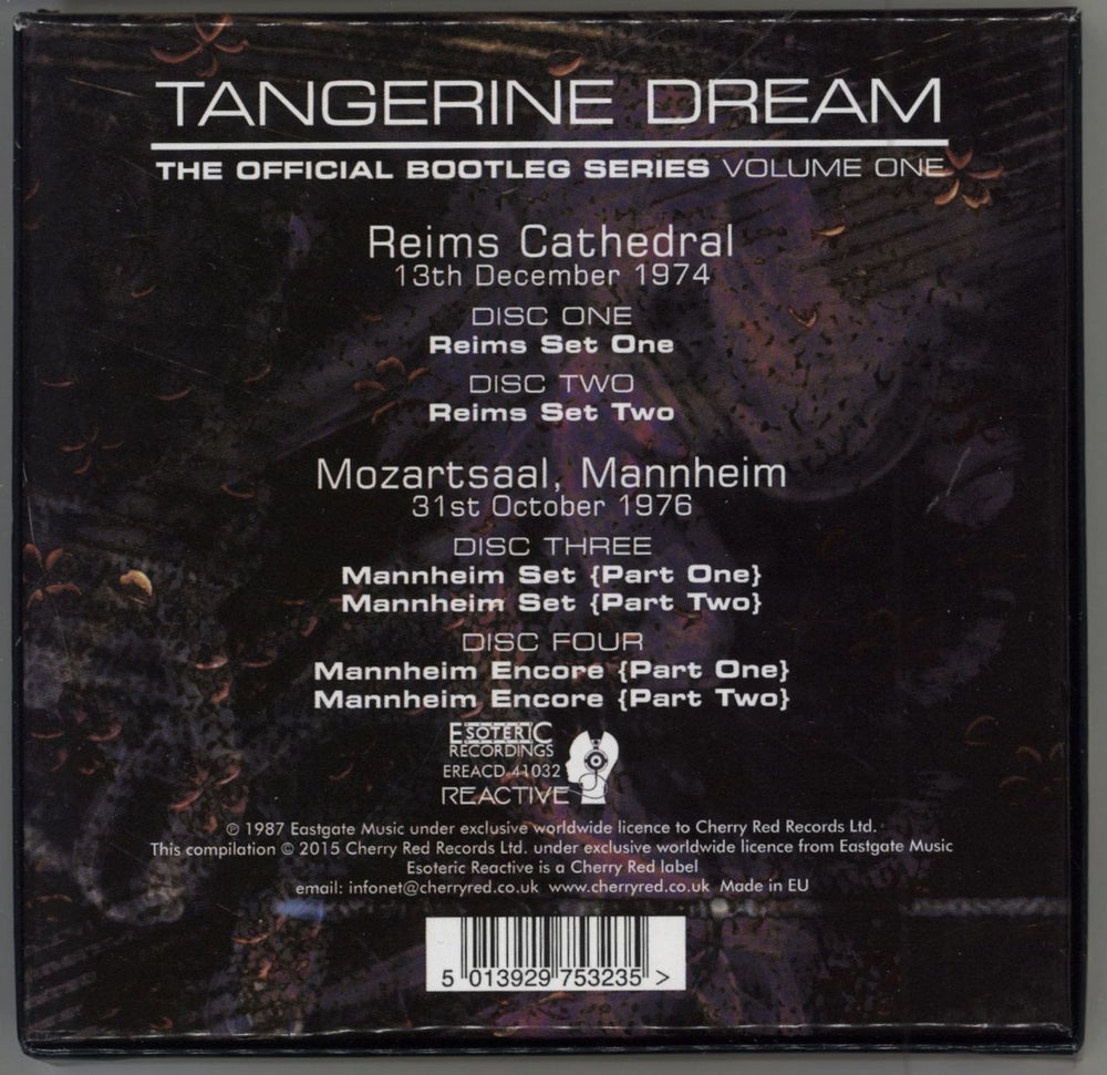 Tangerine Dream The Official Bootleg Series Volume One UK CD Album Box Set 5013929753235