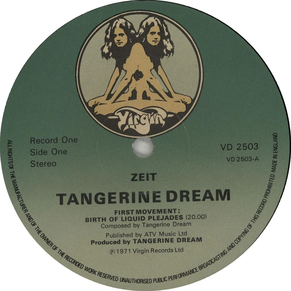 Tangerine Dream Zeit - EX UK 2-LP vinyl record set (Double LP Album) TAN2LZE171357