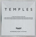 Temples Move With The Season UK Promo CD-R acetate XGOCRMO675682