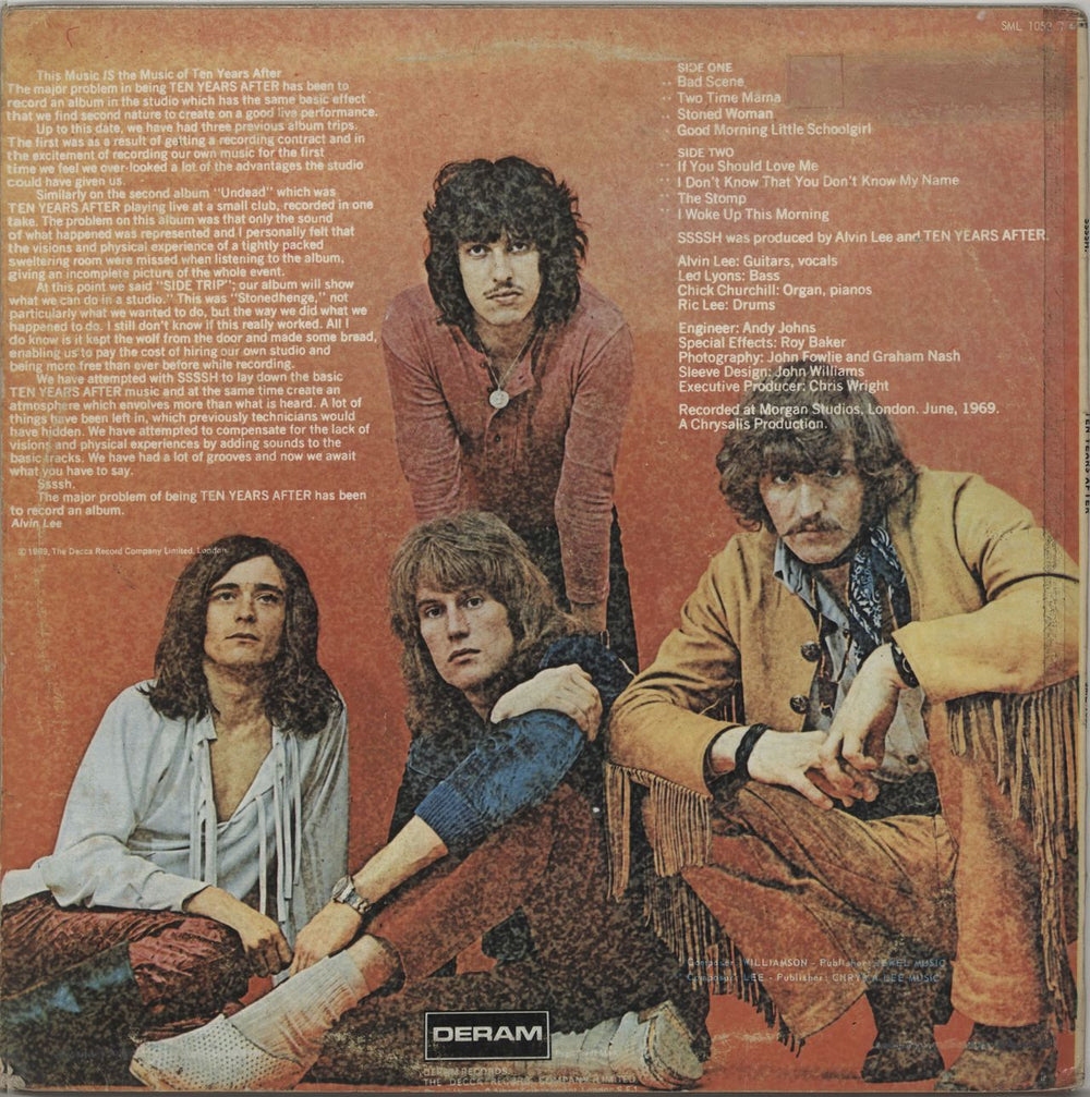 Ten Years After Ssssh! South African vinyl LP album (LP record)