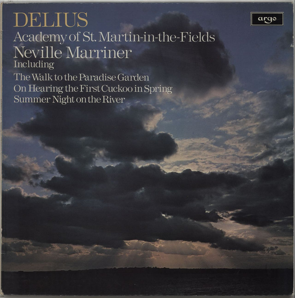 The Academy Of St. Martin-In-The-Fields Delius UK vinyl LP album (LP record) ZRG875