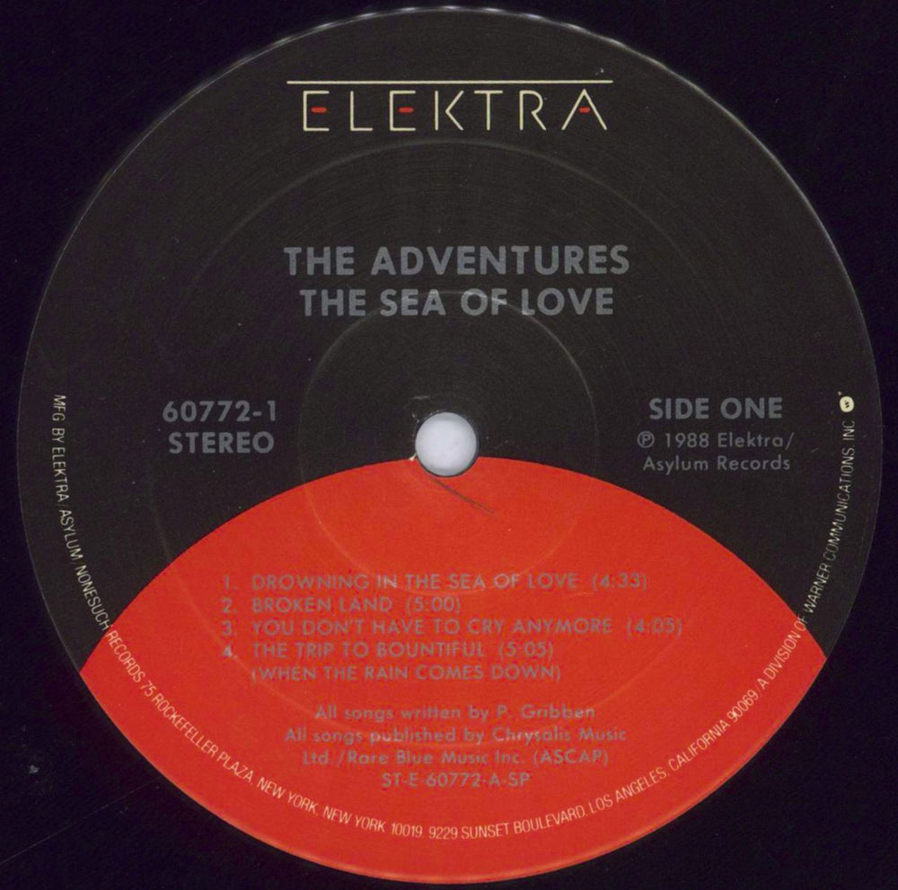 The Adventures The Sea Of Love US vinyl LP album (LP record) AVNLPTH829311