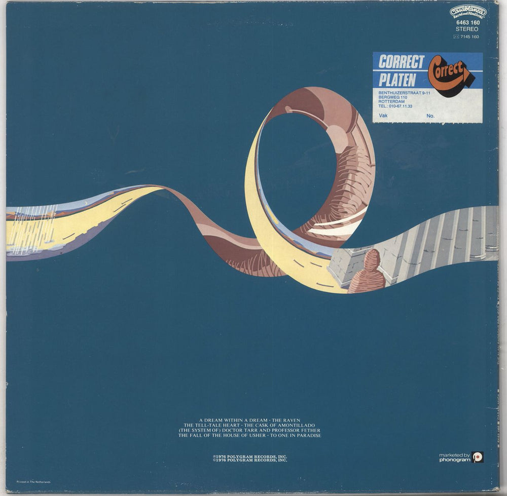 The Alan Parsons Project Tales Of Mystery And Imagination - Shop stickered Dutch vinyl LP album (LP record)