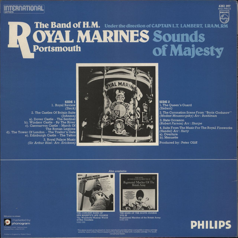 The Band Of H.M. Royal Marines Sounds Of Majesty UK vinyl LP album (LP record)