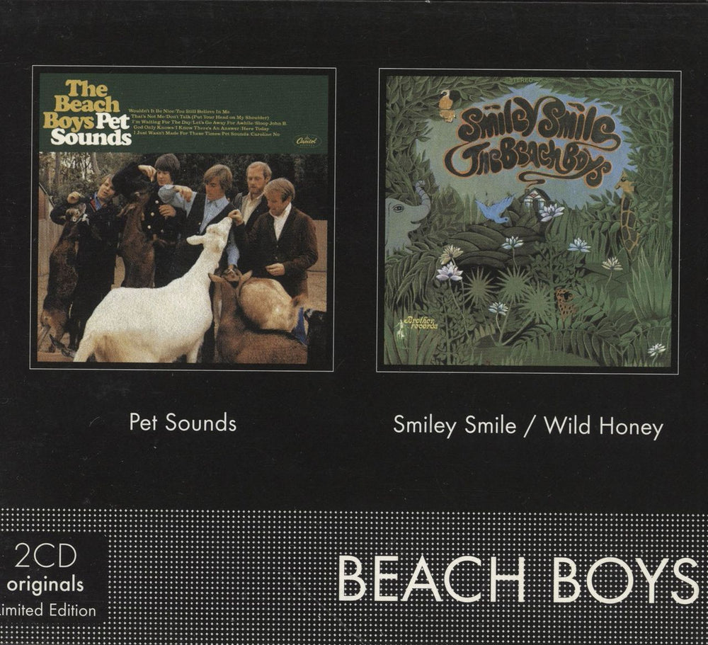 The Beach Boys 2CD Originals Pet Sounds / Smiley Smile / Wild Honey UK 3-CD album set (Triple CD) 72438642342 9