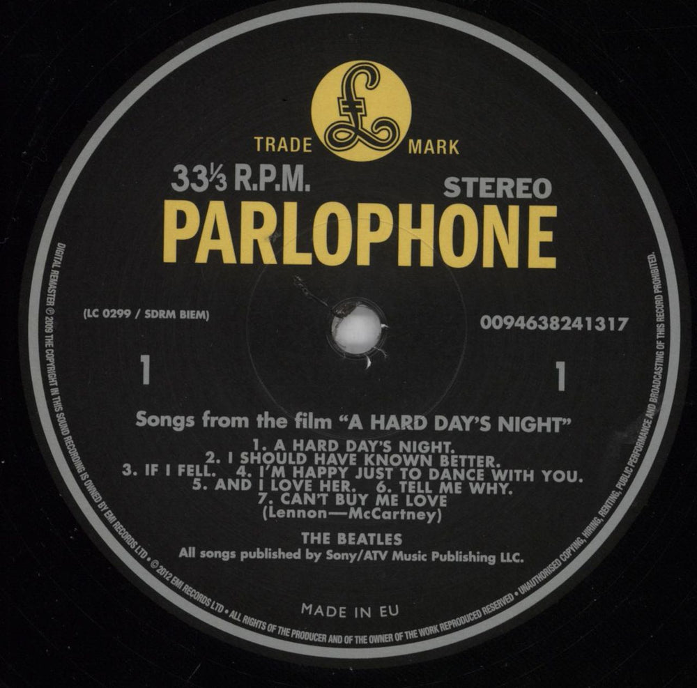 The Beatles A Hard Day's Night UK vinyl LP album (LP record) BTLLPAH817356