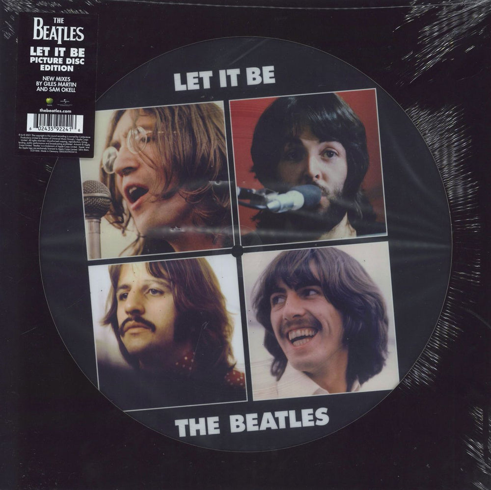 The Beatles Let It Be UK picture disc LP (vinyl picture disc album) 0602435922416