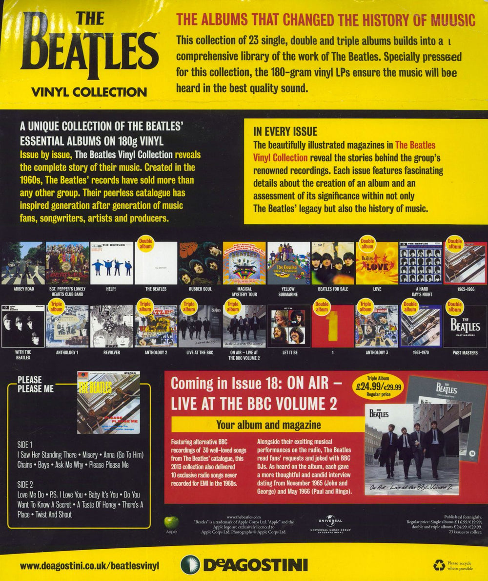 The Beatles Please Please Me - 180gram Vinyl - 2017 - sealed + Backing Card UK vinyl LP album (LP record) 9772398573107